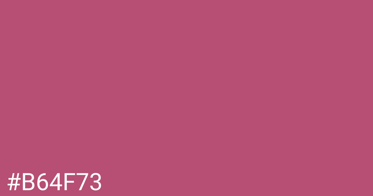 Hex color #b64f73 graphic