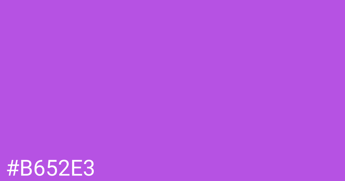 Hex color #b652e3 graphic