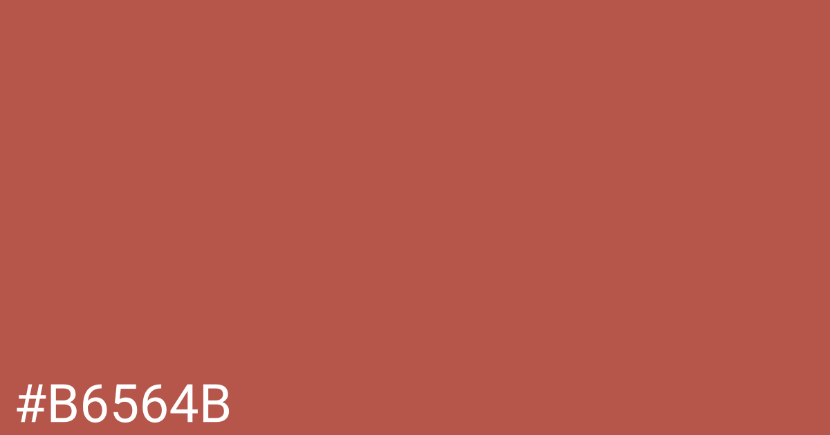 Hex color #b6564b graphic