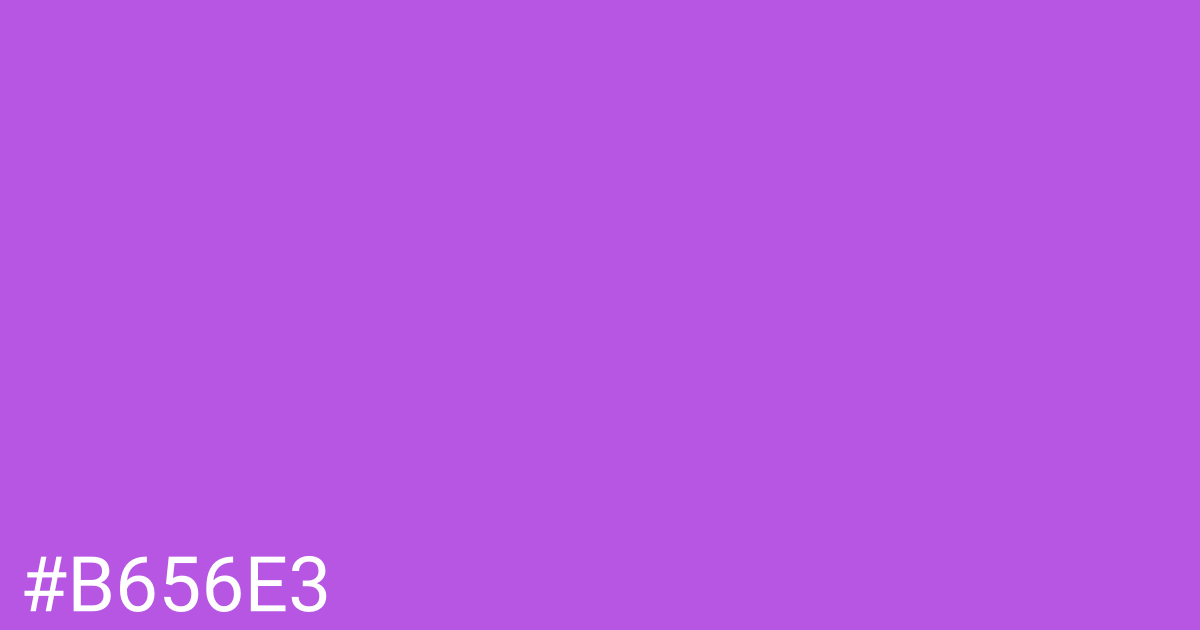 Hex color #b656e3 graphic