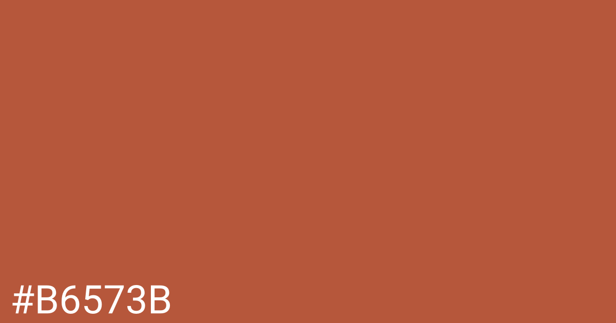 Hex color #b6573b graphic