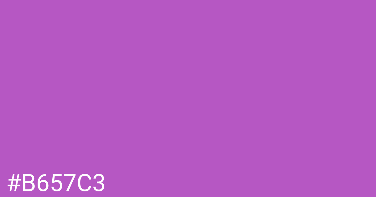 Hex color #b657c3 graphic