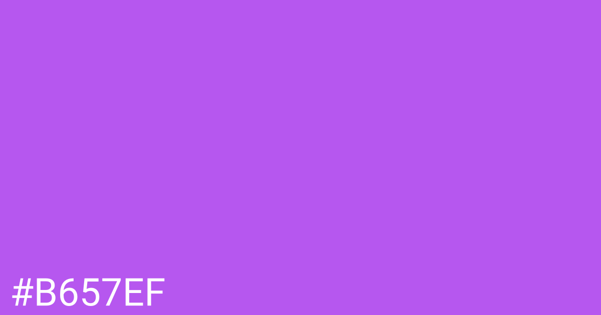 Hex color #b657ef graphic