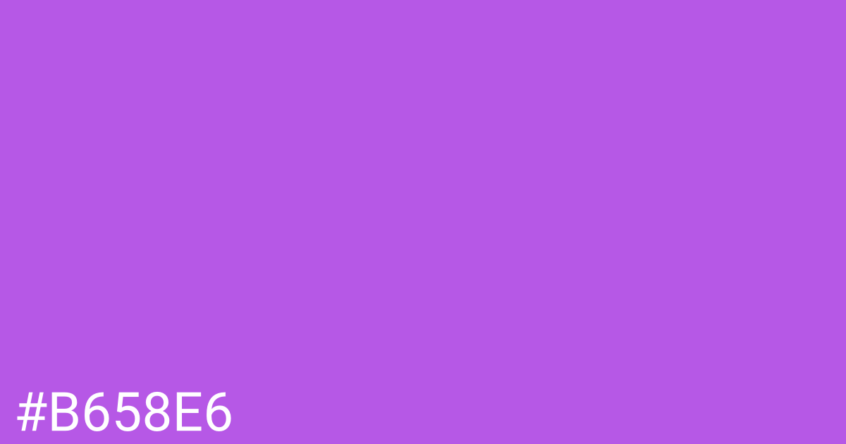 Hex color #b658e6 graphic