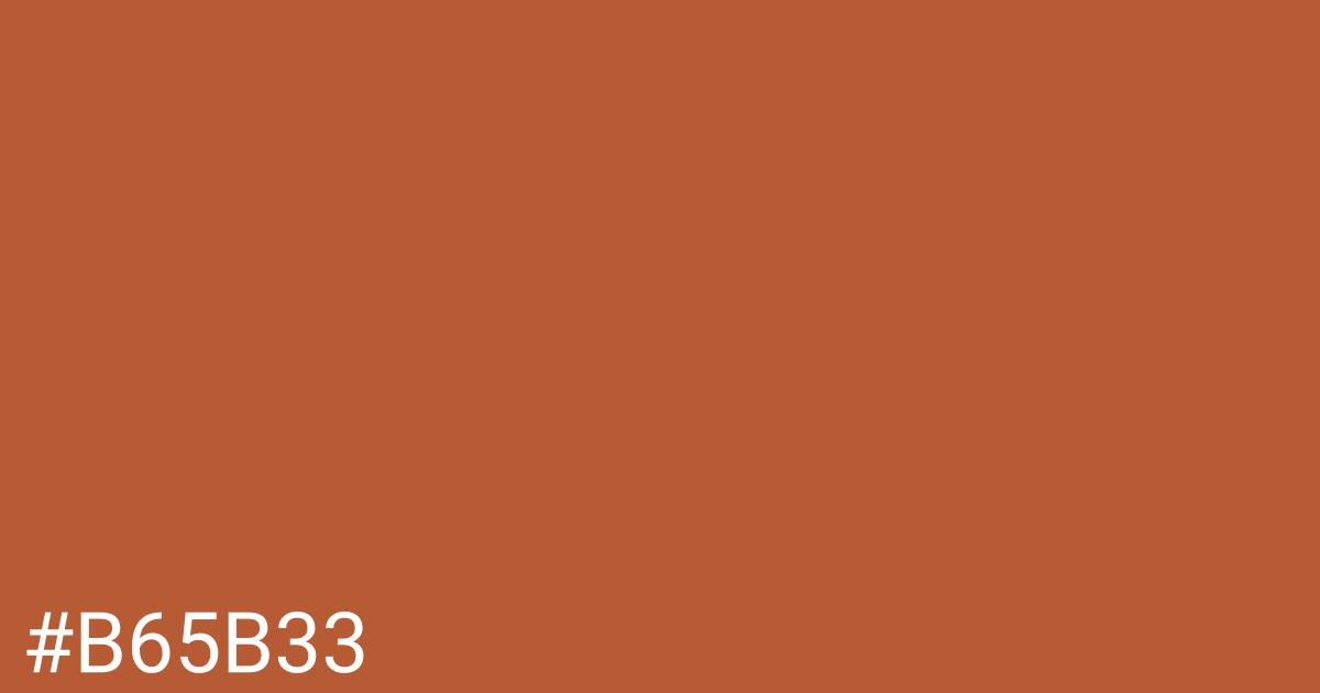 Hex color #b65b33 graphic