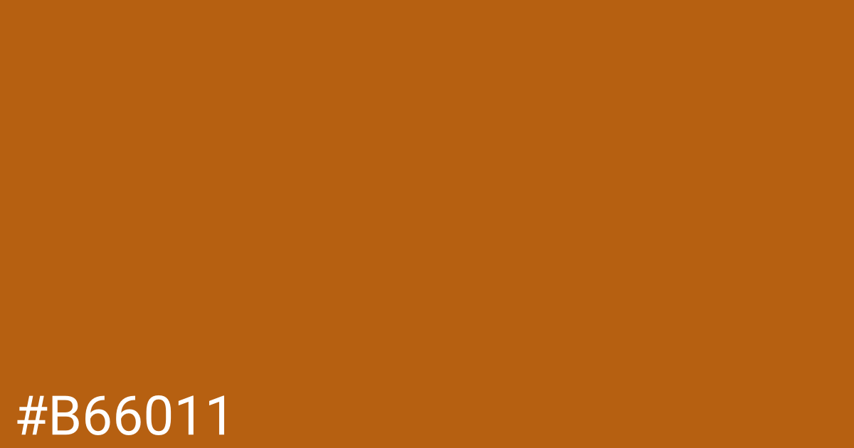 Hex color #b66011 graphic