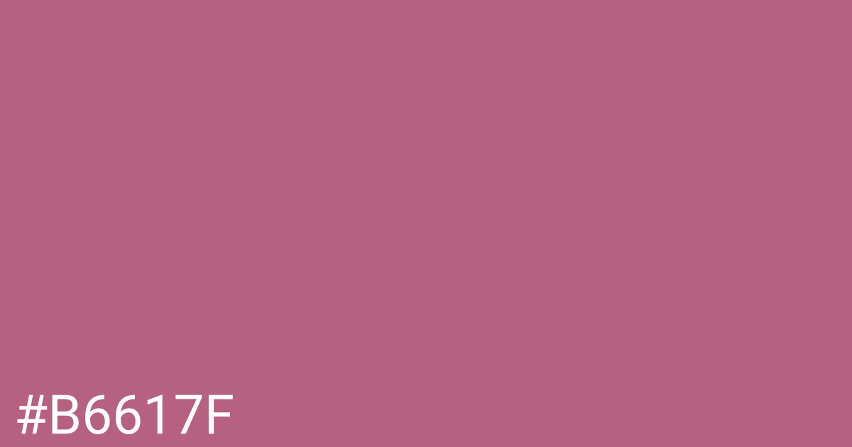 Hex color #b6617f graphic