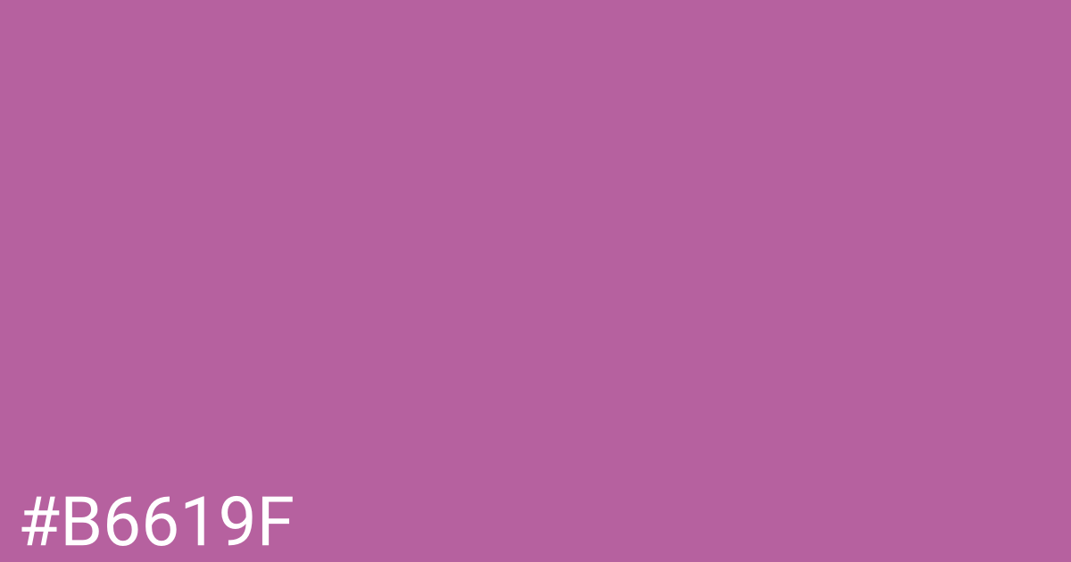 Hex color #b6619f graphic