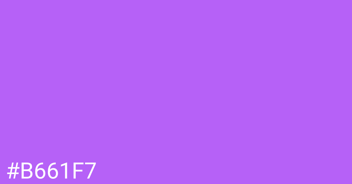 Hex color #b661f7 graphic