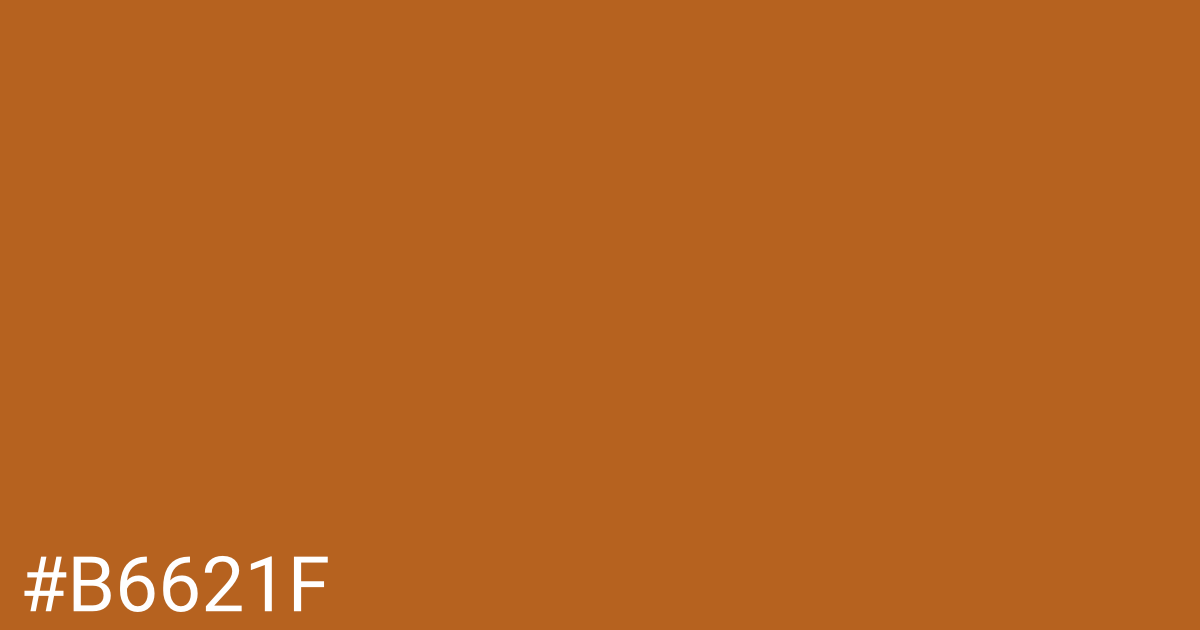 Hex color #b6621f graphic