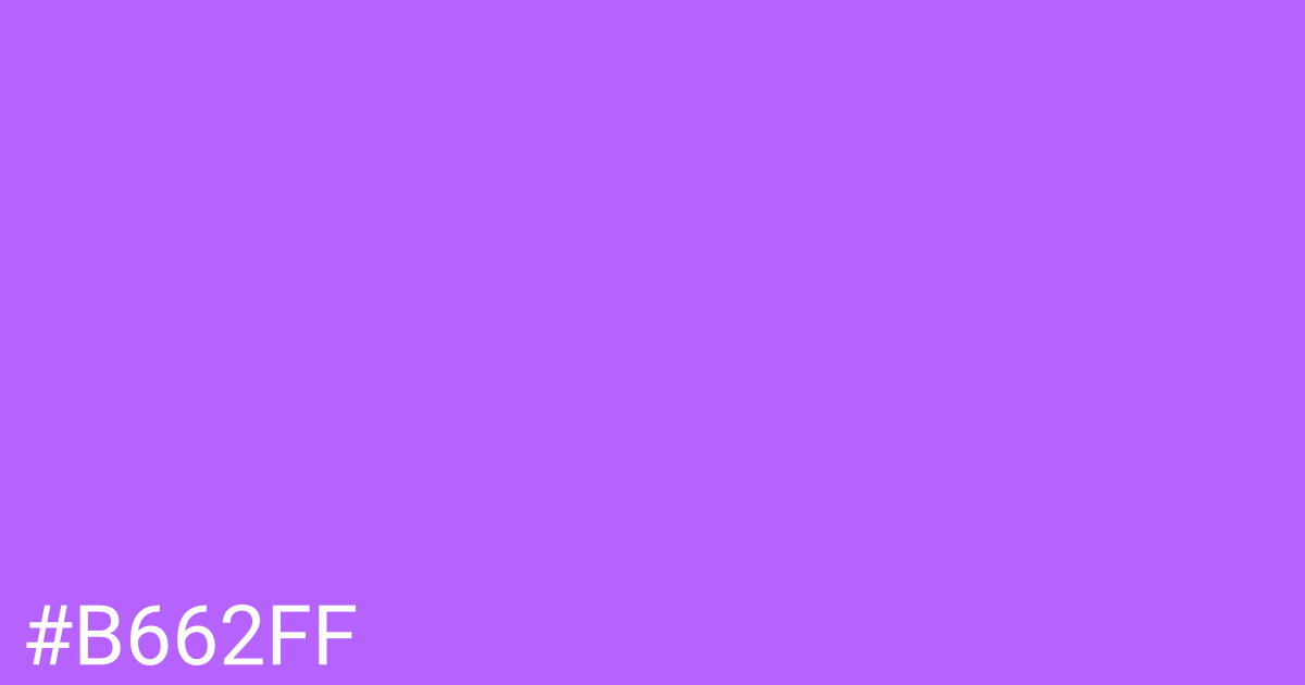 Hex color #b662ff graphic