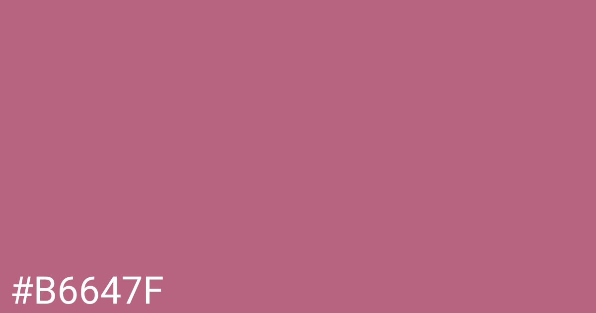 Hex color #b6647f graphic