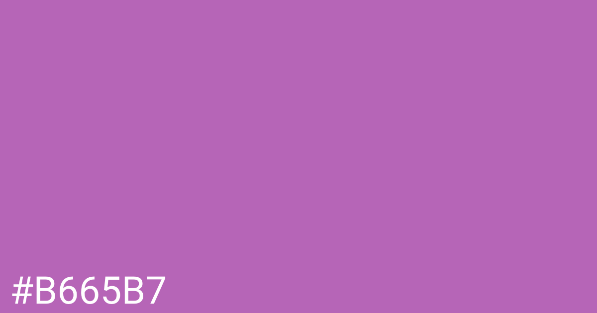 Hex color #b665b7 graphic