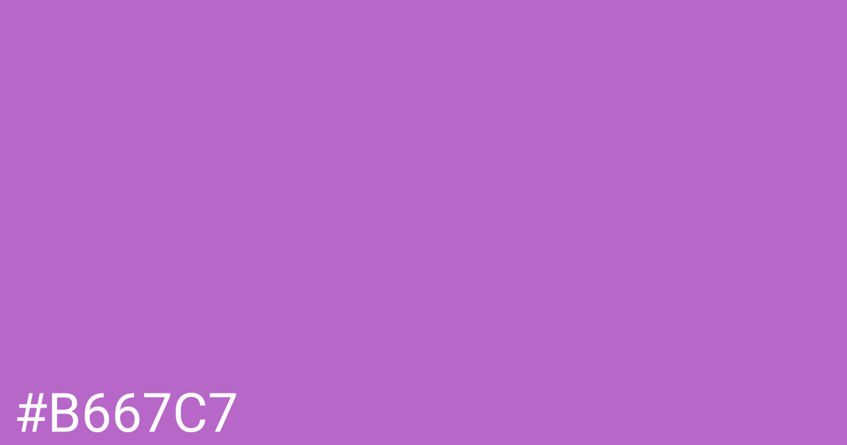 Hex color #b667c7 graphic