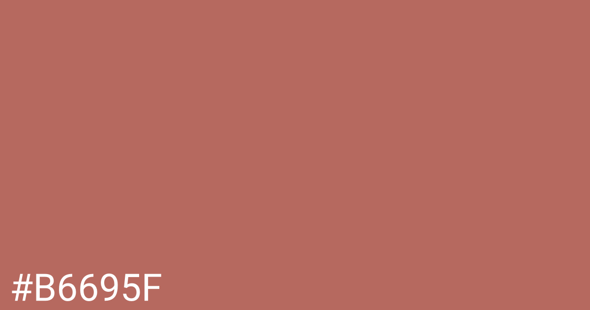 Hex color #b6695f graphic