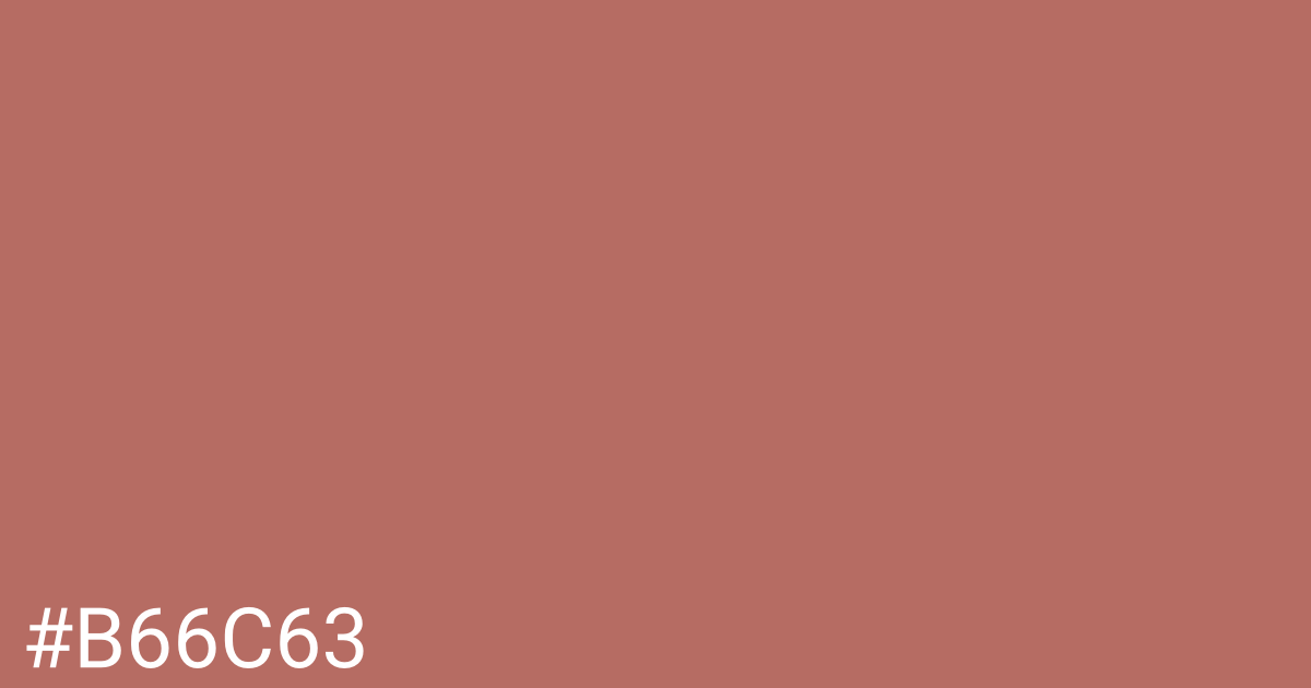 Hex color #b66c63 graphic