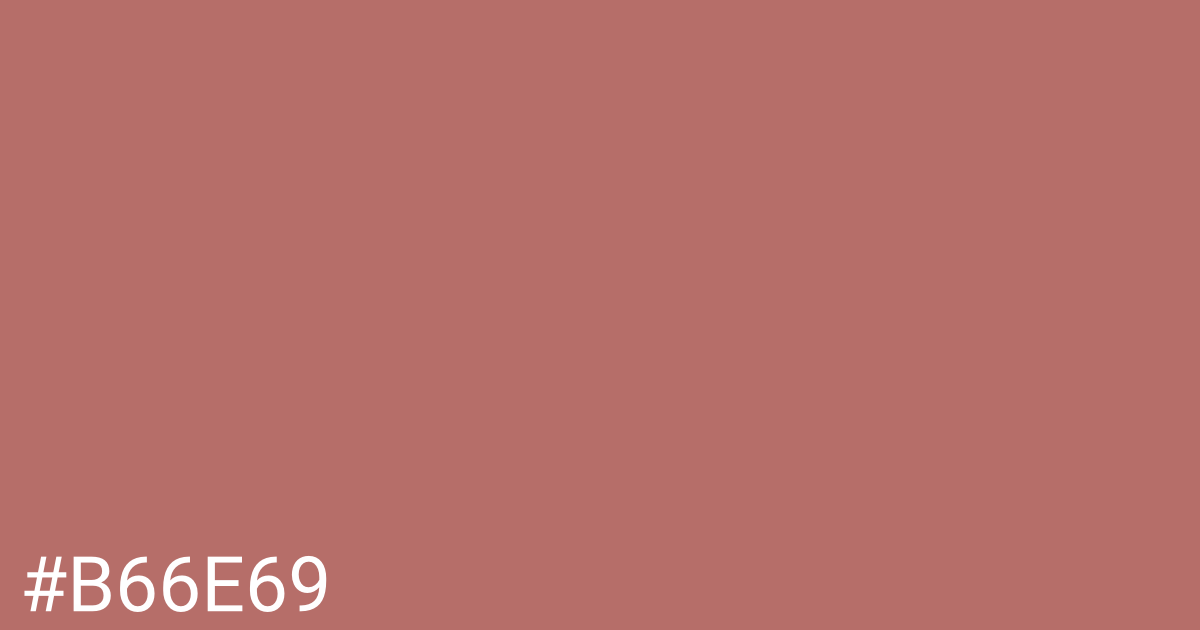 Hex color #b66e69 graphic