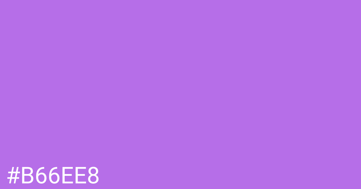 Hex color #b66ee8 graphic