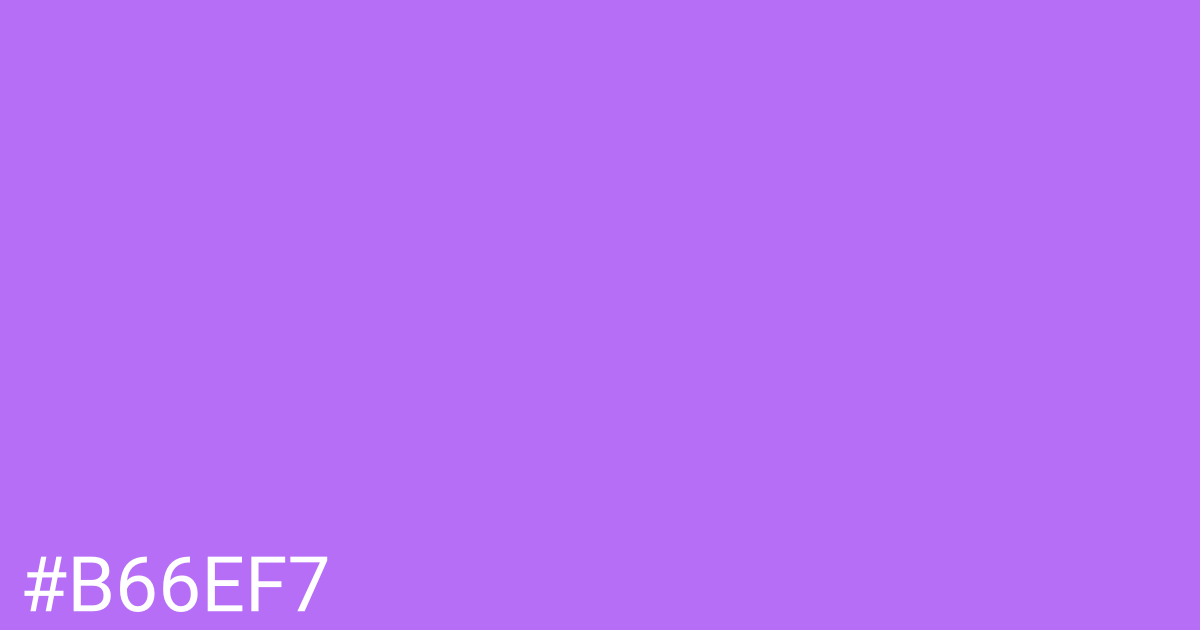Hex color #b66ef7 graphic