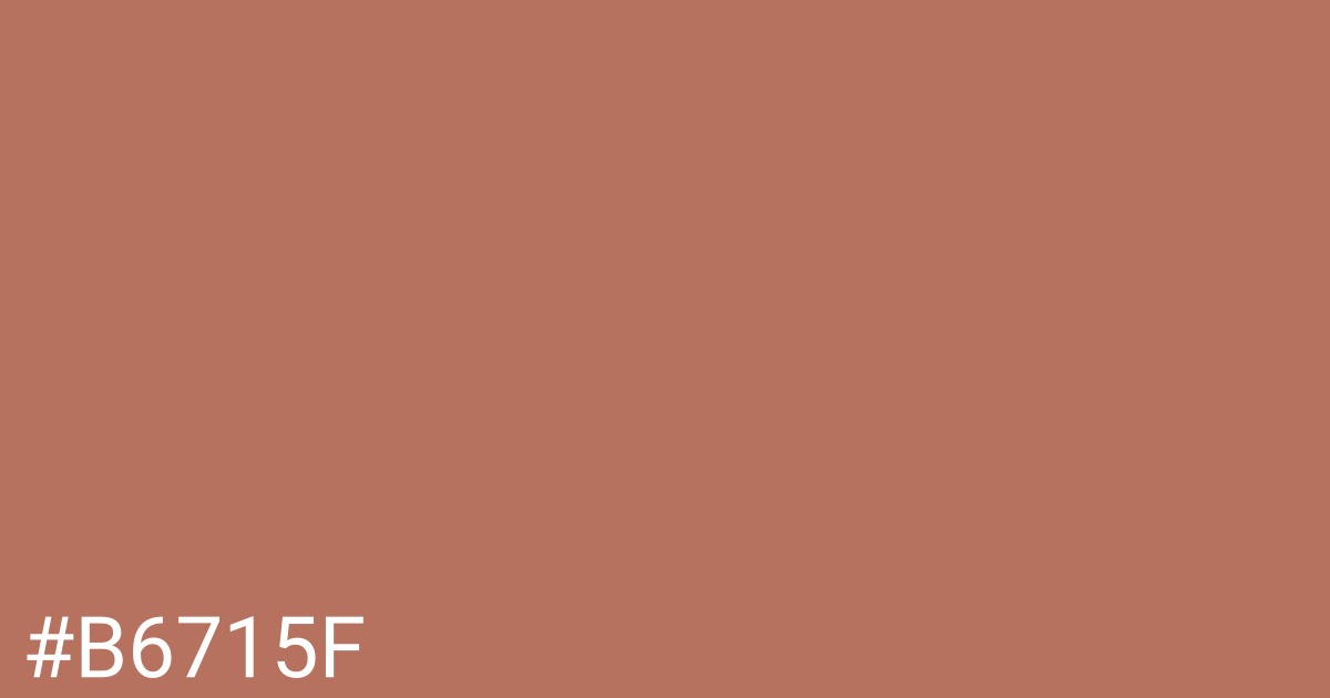 Hex color #b6715f graphic