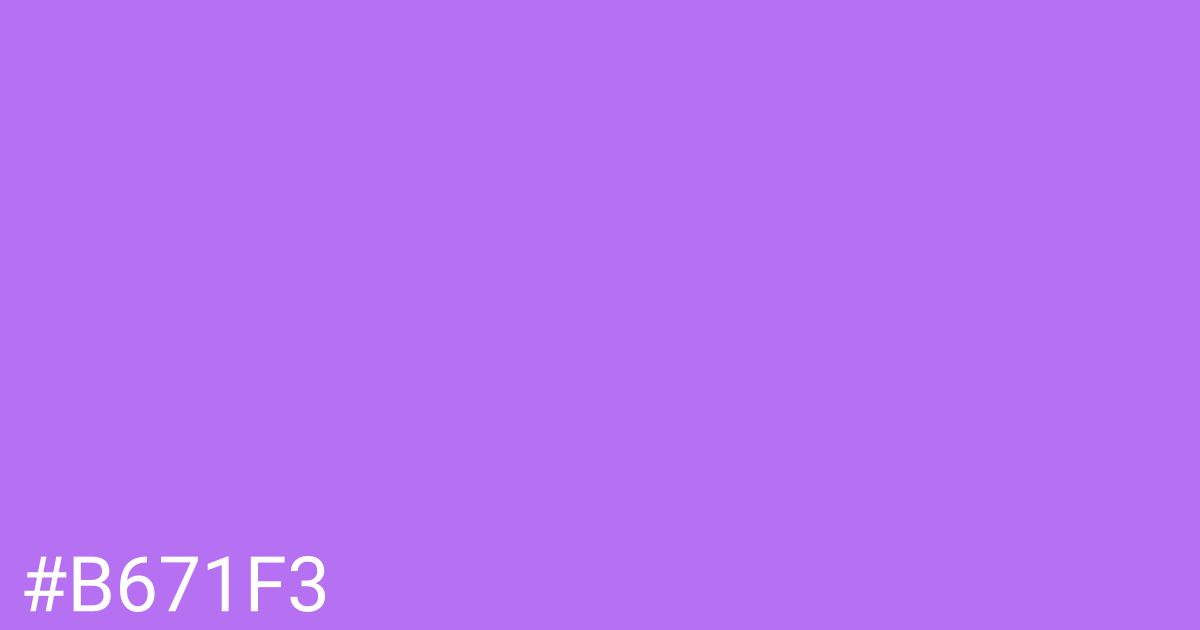 Hex color #b671f3 graphic