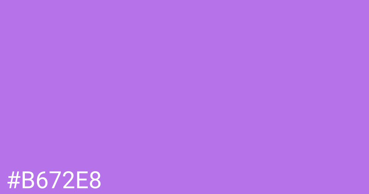 Hex color #b672e8 graphic