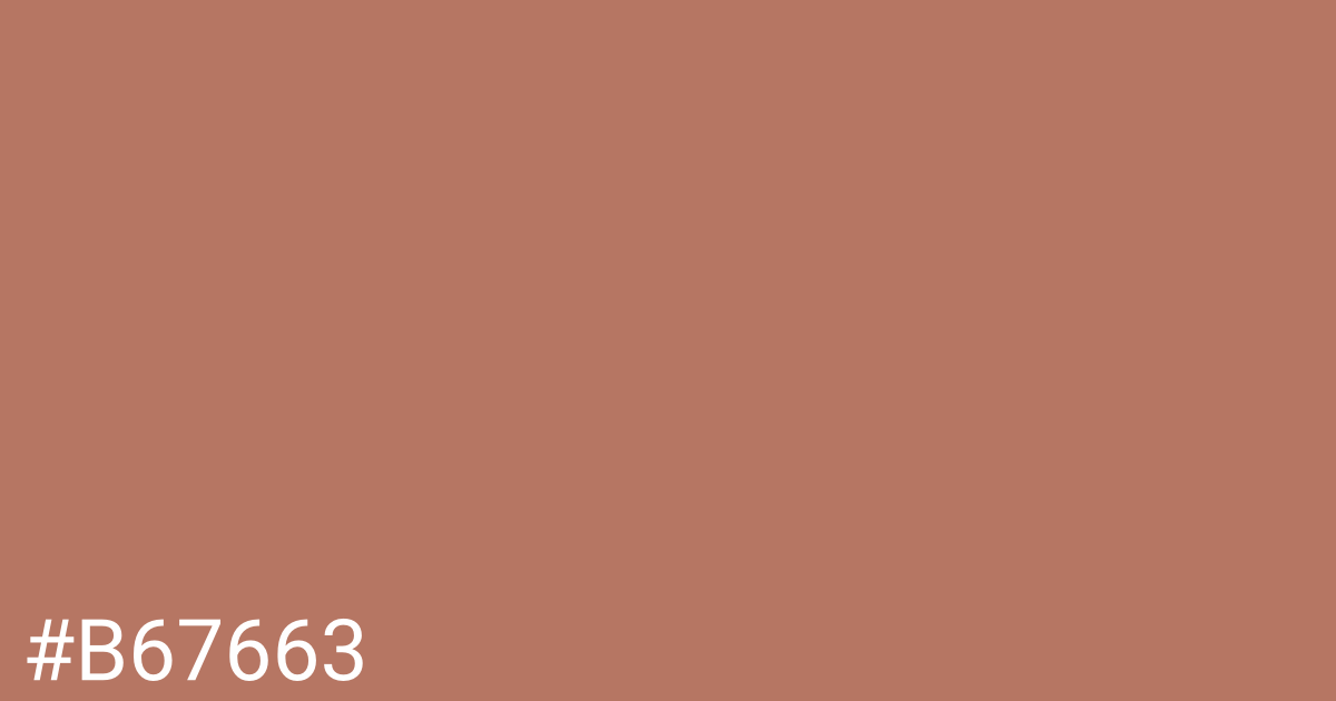 Hex color #b67663 graphic