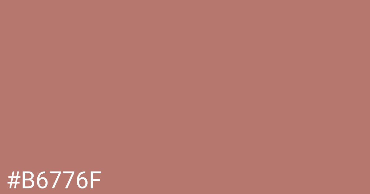 Hex color #b6776f graphic