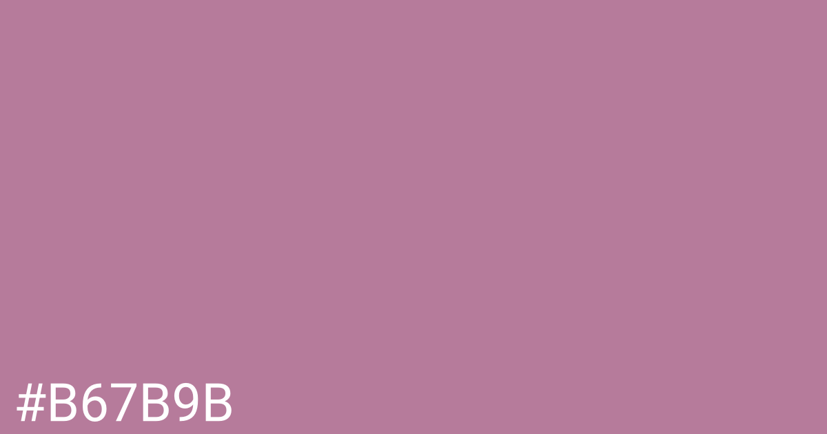 Hex color #b67b9b graphic