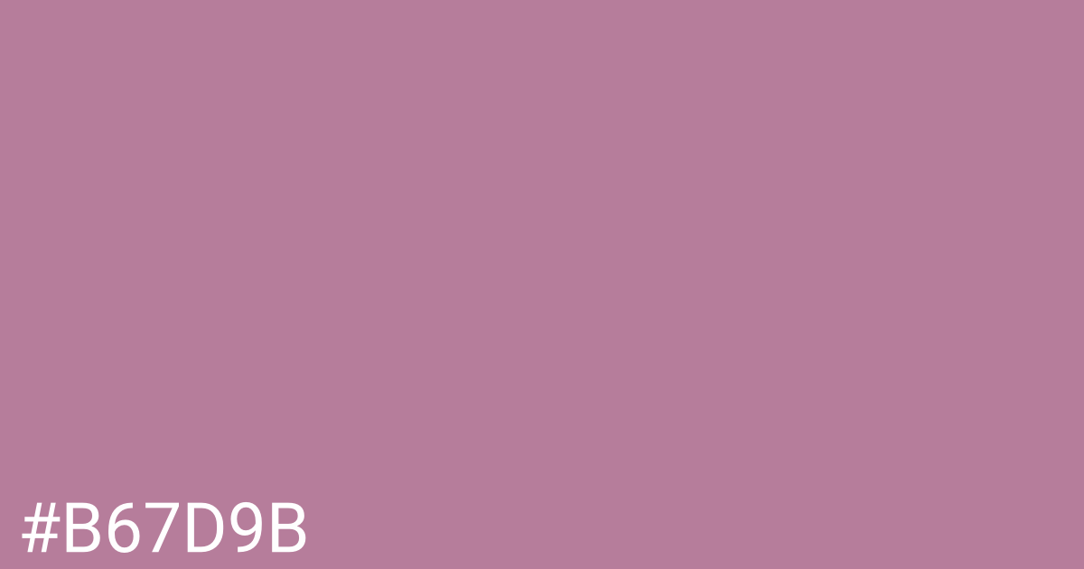 Hex color #b67d9b graphic