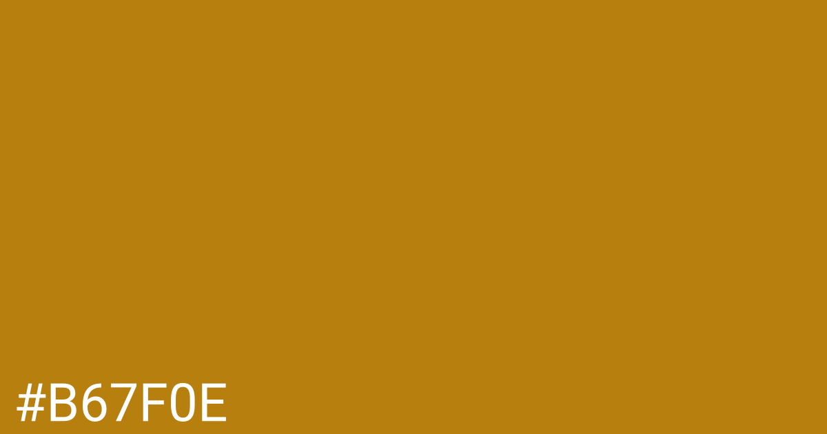 Hex color #b67f0e graphic