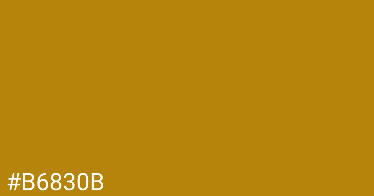 Hex color #b6830b graphic