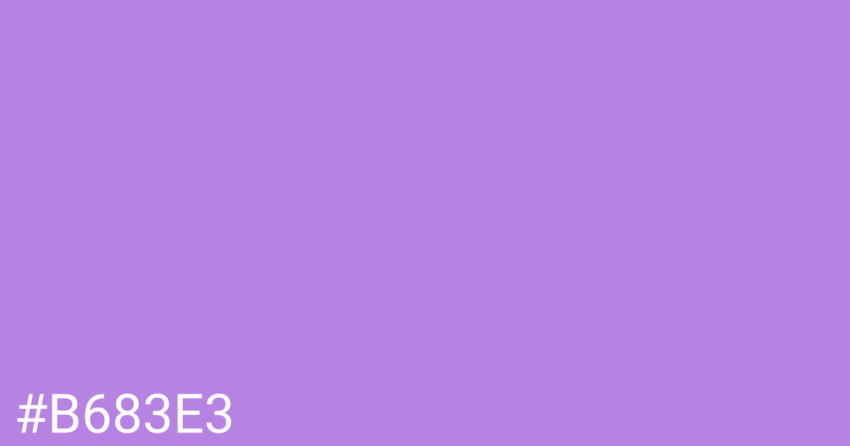 Hex color #b683e3 graphic