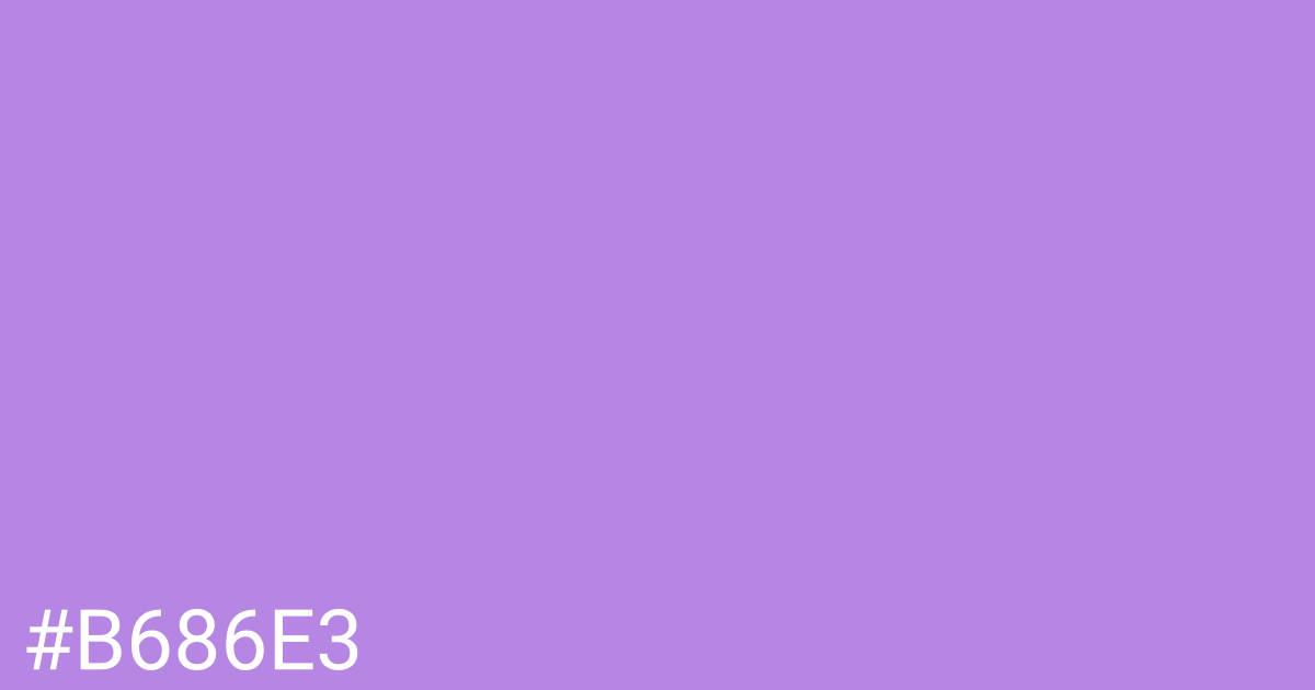 Hex color #b686e3 graphic