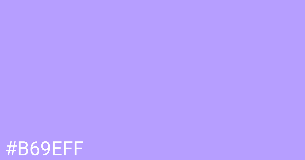 Hex color #b69eff graphic