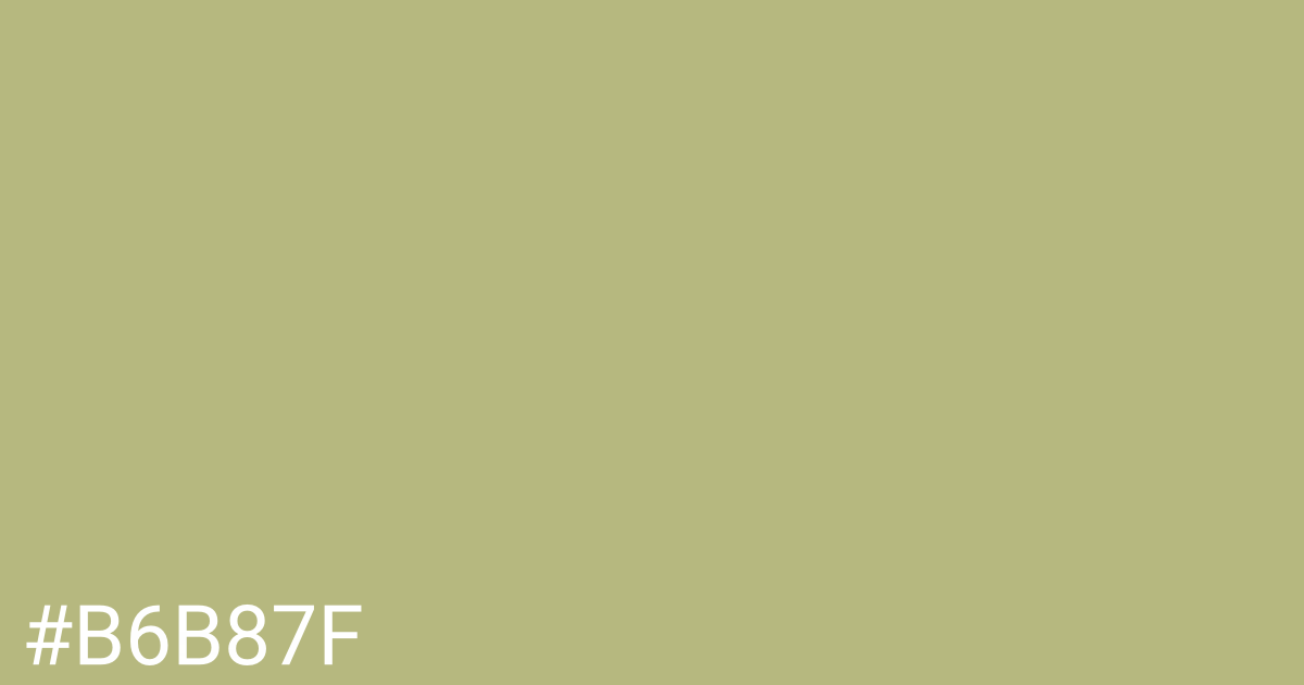 Hex color #b6b87f graphic