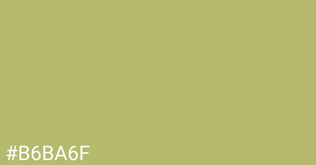 Hex color #b6ba6f graphic