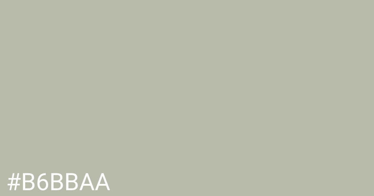 Hex color #b6bbaa graphic
