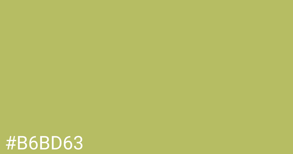 Hex color #b6bd63 graphic