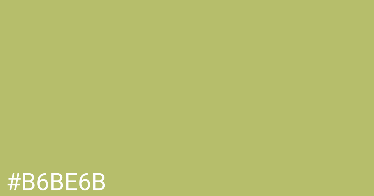 Hex color #b6be6b graphic
