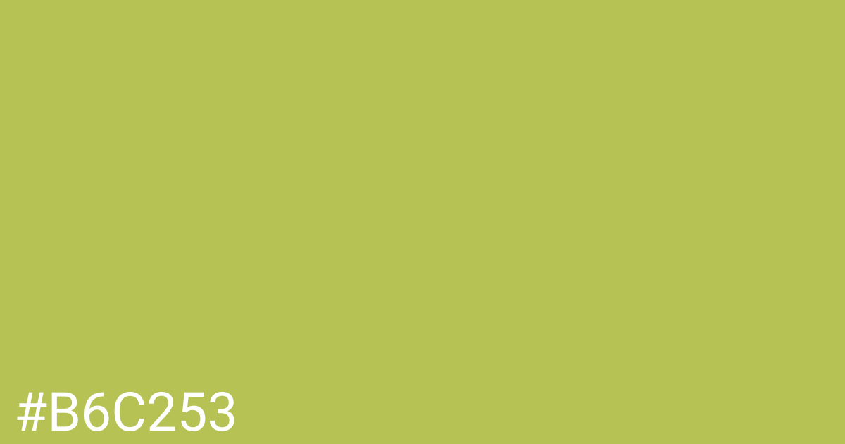 Hex color #b6c253 graphic