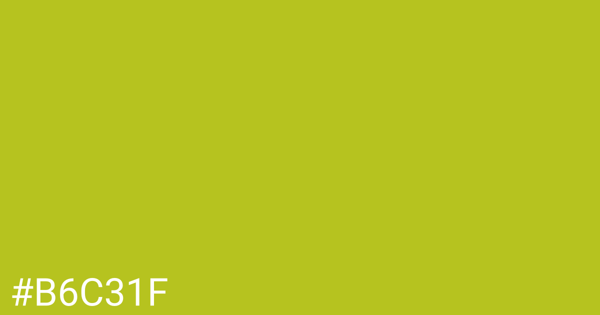 Hex color #b6c31f graphic