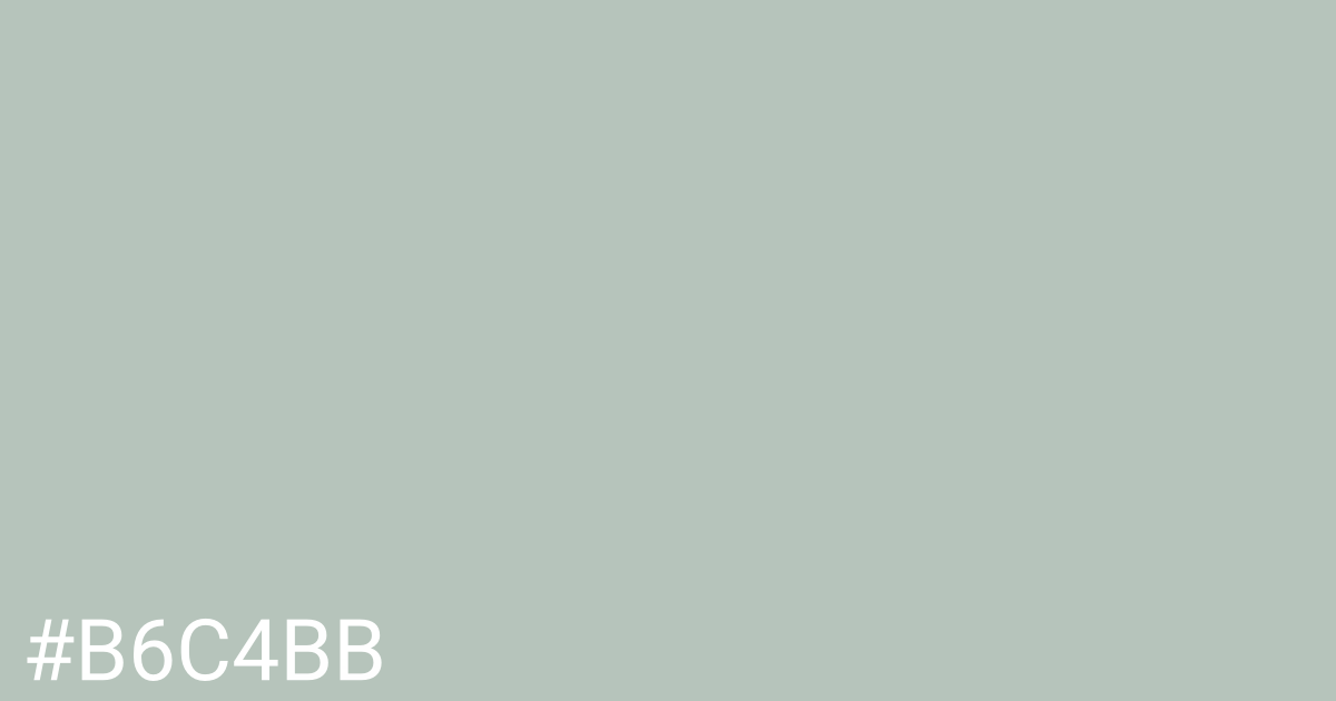 Hex color #b6c4bb graphic