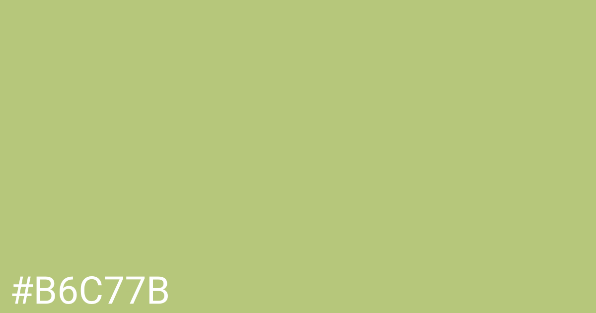 Hex color #b6c77b graphic