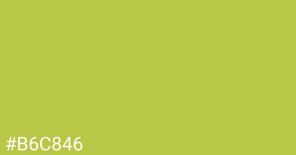 Hex color #b6c846 graphic