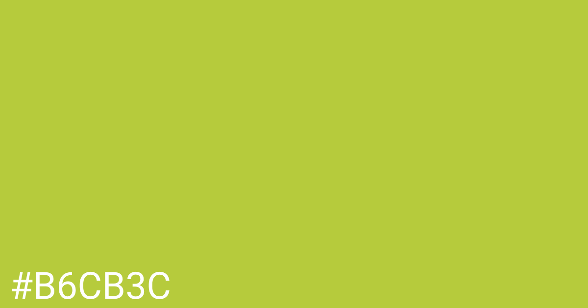 Hex color #b6cb3c graphic