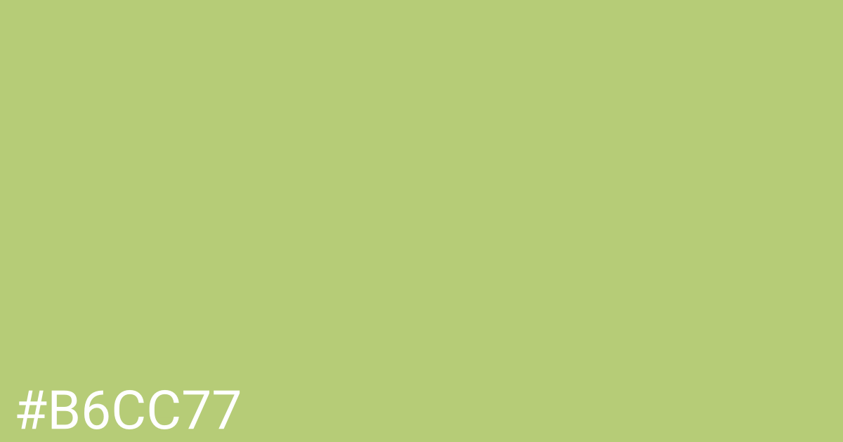 Hex color #b6cc77 graphic