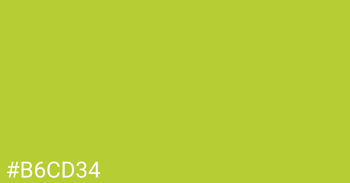 Hex color #b6cd34 graphic