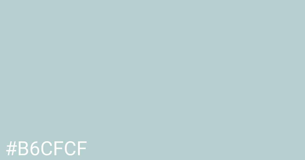 Hex color #b6cfcf graphic