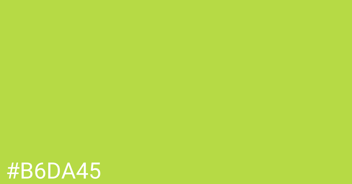 Hex color #b6da45 graphic
